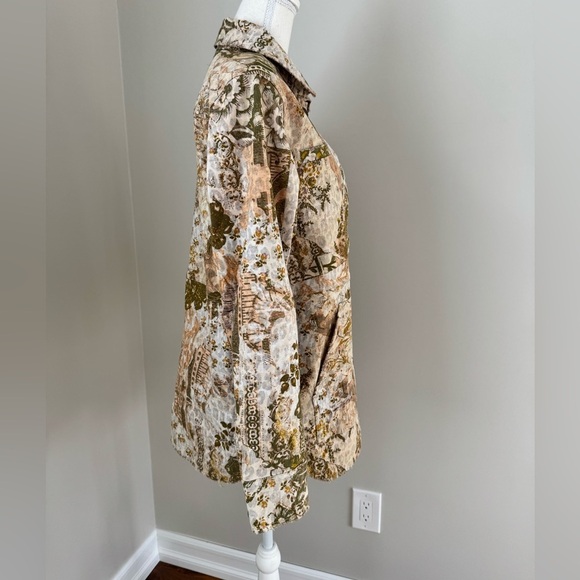 Anthropologie PILCRO THE FIELDER DENIM Floral SHIRT JACKET Size S - Picture 8 of 15